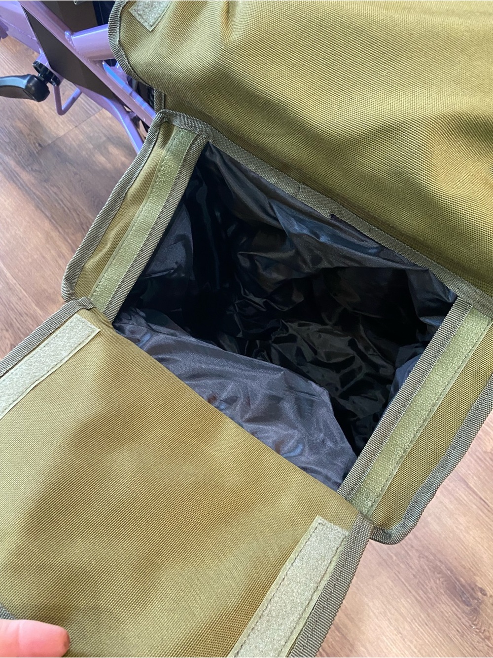 Heybike Olive Green Double Saddle Pannier Bag - Picture 7 of 8